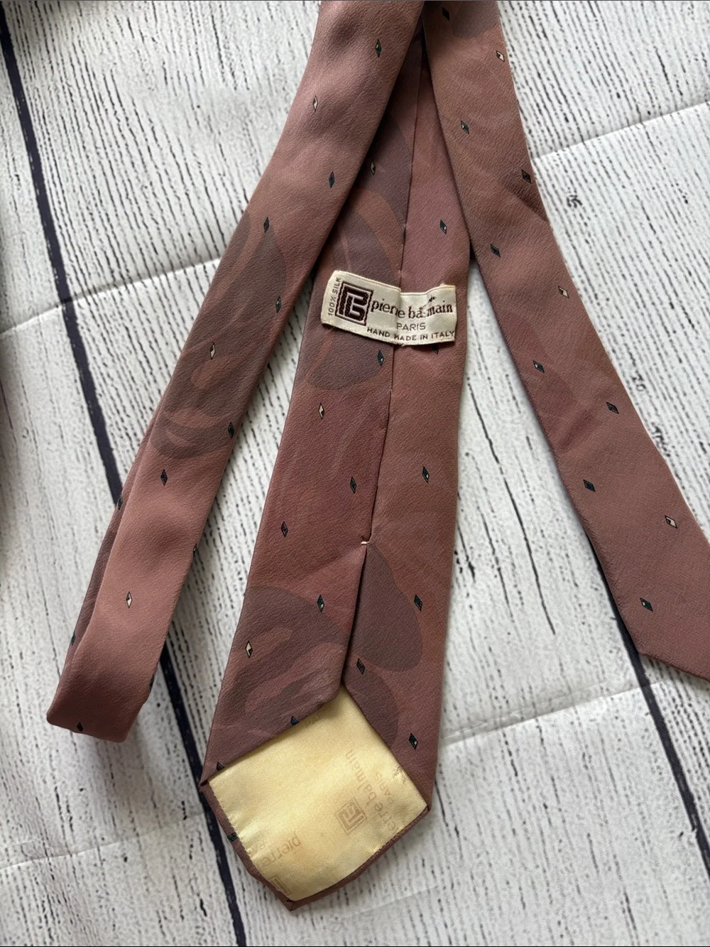 Balmain Silk Tie - Pierre Balmain 100% silk necktie dusty rose